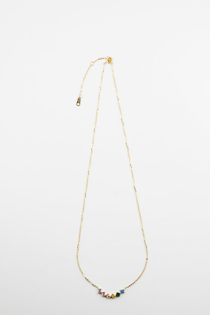 Rainbow Row Square Necklace