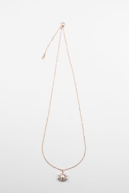 Rose Pearl Petal Necklace