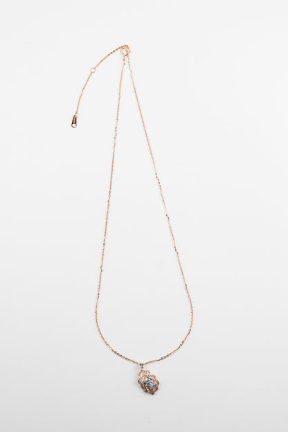 Blue Whisper Leaf Necklace
