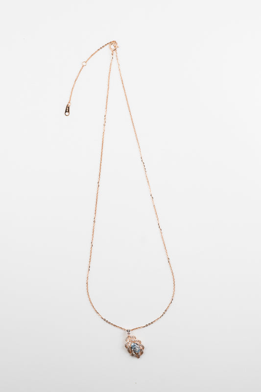 Blue Whisper Leaf Necklace