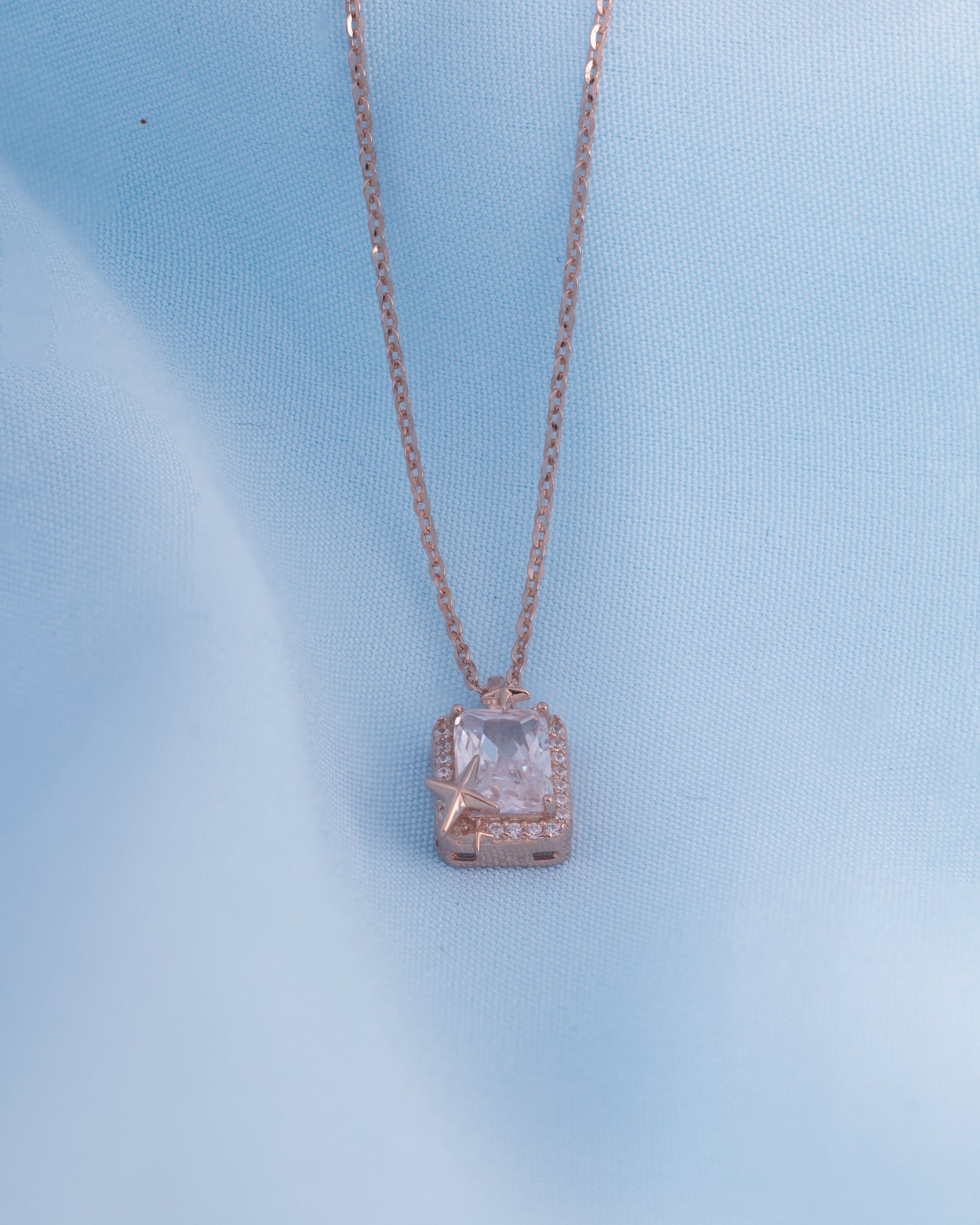 Twilight Spark Square Necklace