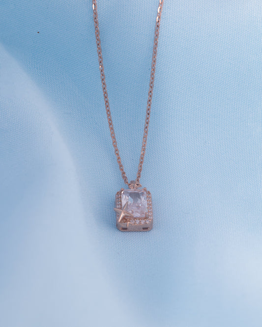 Twilight Spark Square Necklace