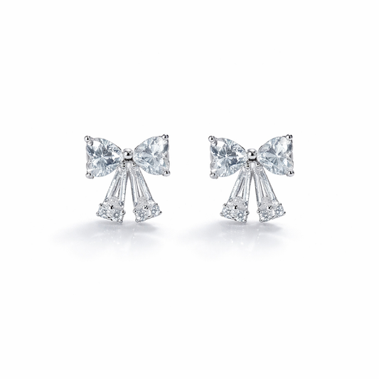 Crystal Bow Babe Studs