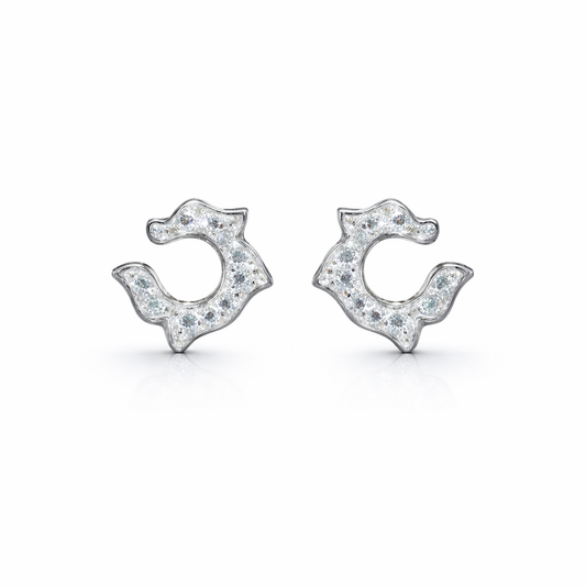 Celeste Swirl Spark Studs